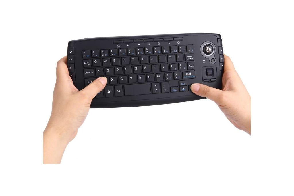 Fonicer Multimedia 2.4Ghz Wireless Mini Keyboard with Trackball