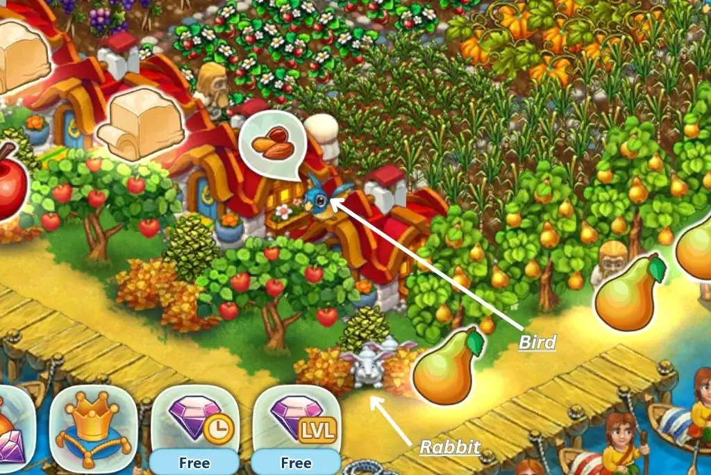 Bird and Rabbit in Harvest Land